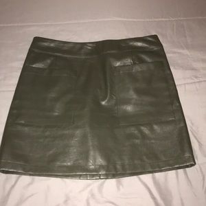 faux leather skirt